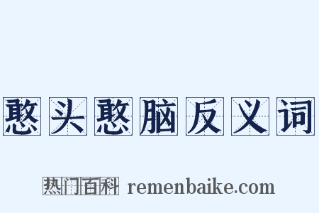 憨头憨脑反义词是什么意思的图片